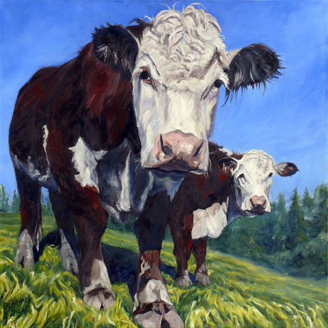 The Cows Came Home, Lorna Libert, 48 x 48