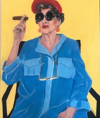 LINDA CALKINS - Don't Mess with Florence -18x24, acrylic