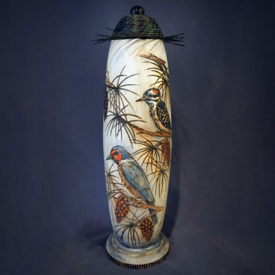 woodpecker vase