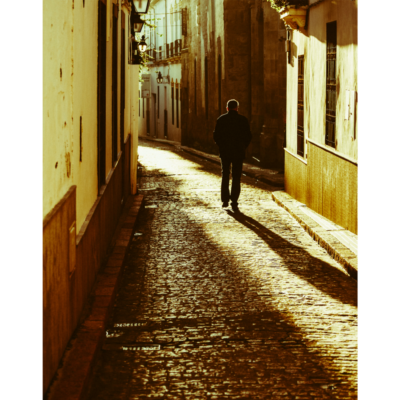 Viladevall Man in Sunlit Alley - Córdoba, Spain